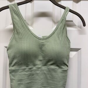 Sage Green Ribbed Tank Top